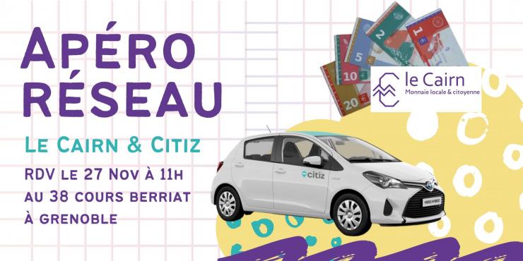 Apéro réseau Citiz et Le Cairn 27/11 à 11h