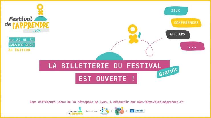 La billetterie pour le Festival de l'Apprendre 2025 - Lyon est ouverte !