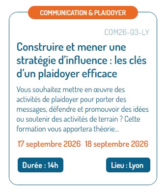 [📢Formation] Les clés d’un plaidoyer efficace