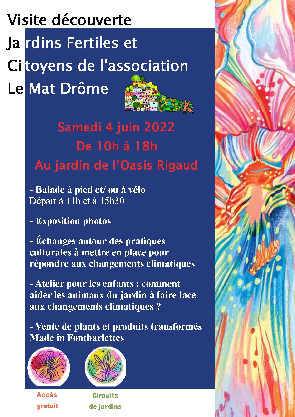 Visite découverte Jardins Fertiles et Citoyens de l&rsquo;association Le Mat Drôme – Valence (26)