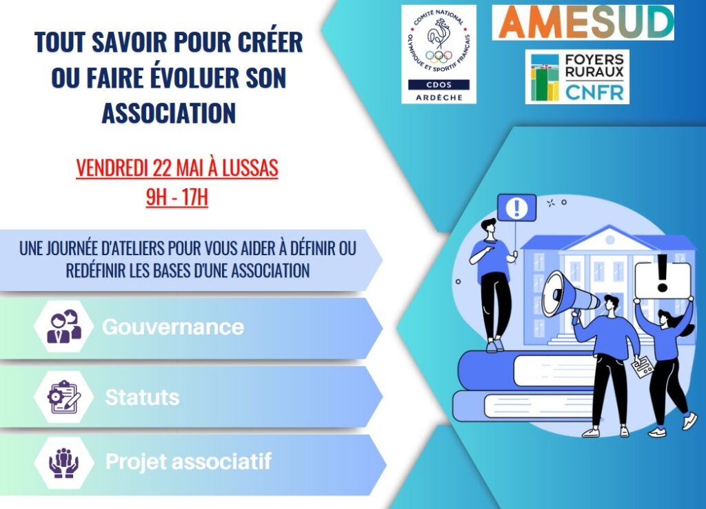 Atelier bénévoles associatifs « Tout savoir pour créer ou faire évoluer son association »