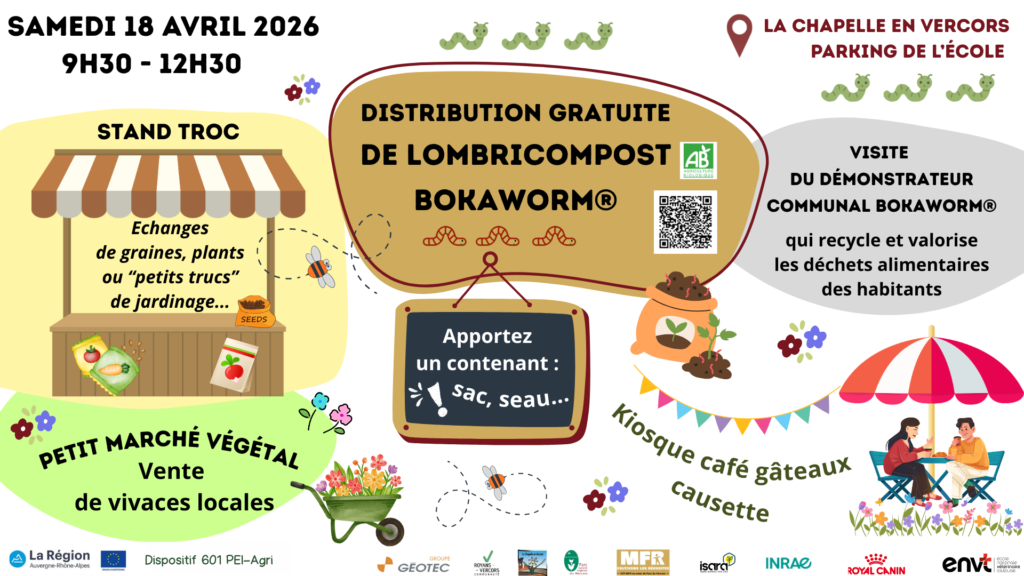 Distribution de lombricompost & petit marché végétal 🪱