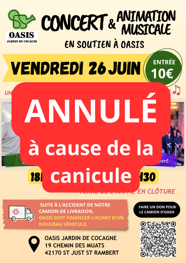 Concert et animation musicale en soutien à OASIS